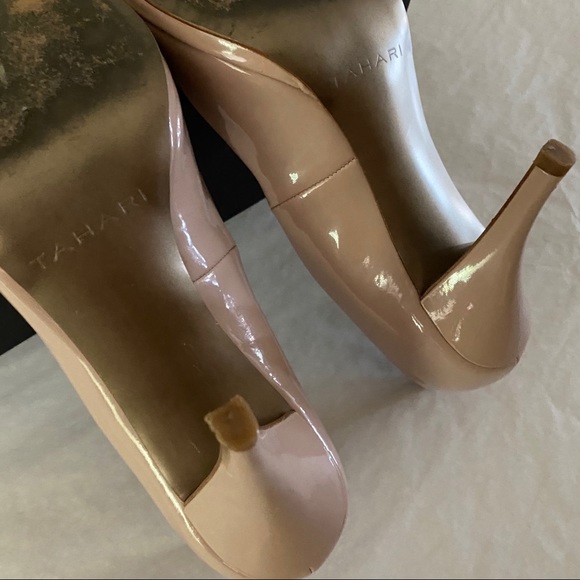 Tahari Blush Nude Patent Heels - Picture 10 of 13